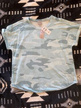 Como Vintage Mint Camo Short Sleeve Tee